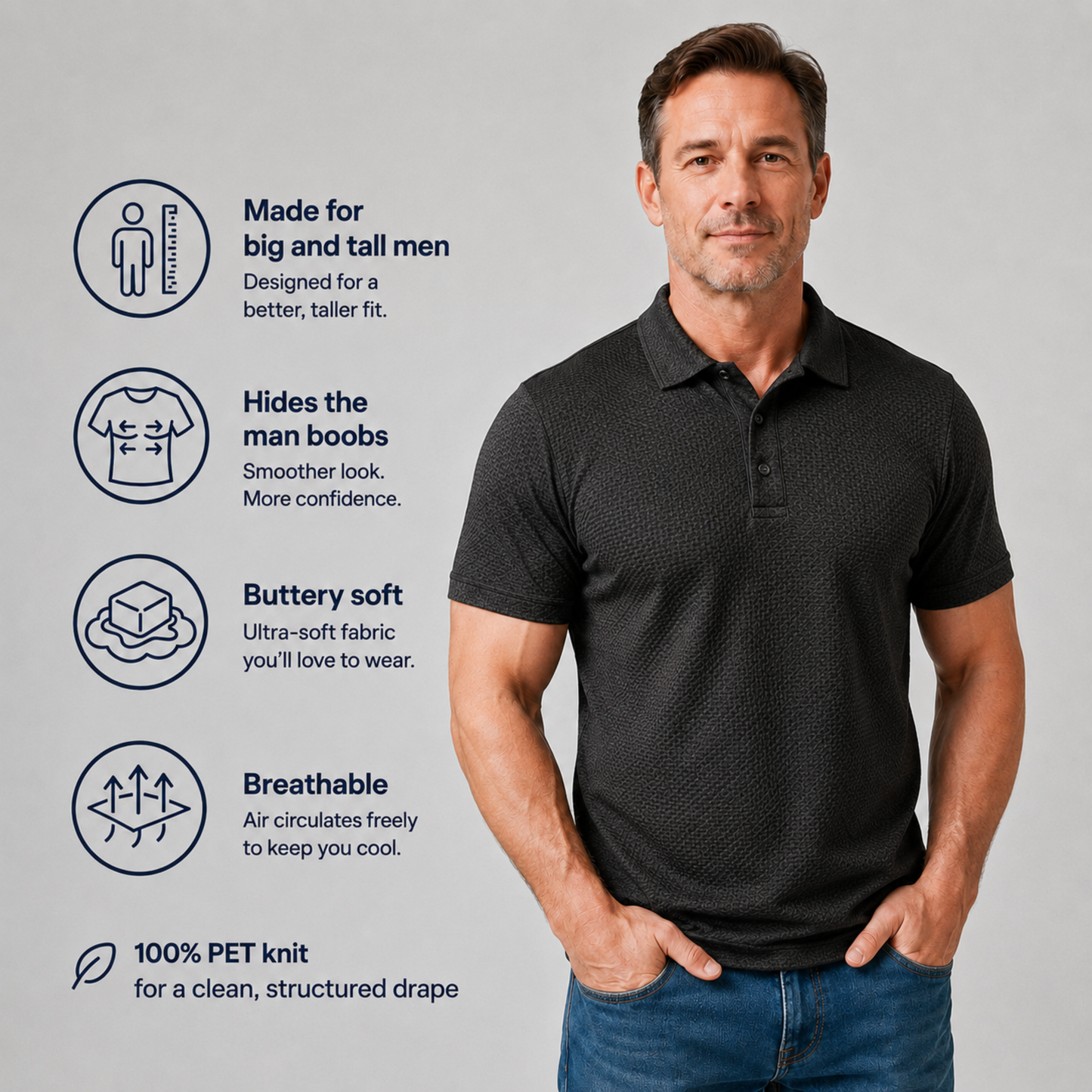 Clorenas® Men's Premium Comfort Polo