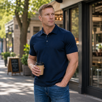 3-Pack Men Polo Shirts Short Sleeve