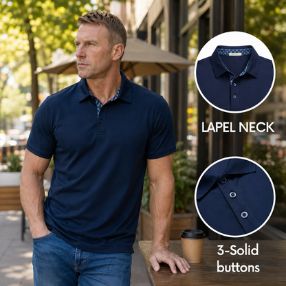3-Pack Men Polo Shirts Short Sleeve